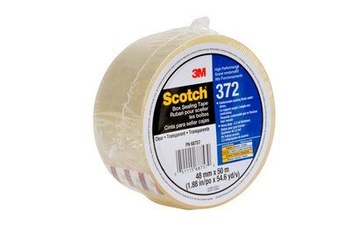 3M Scotch 372 Clear Box Sealing Tape - 48 mm Width x 50 m Length - 2.2 mil Thick - 68757