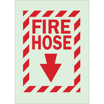 Picture of Brady Bradyglo B-324 Polyester Rectangle Green English Fire Equipment Sign part number 80160 (Main product image)