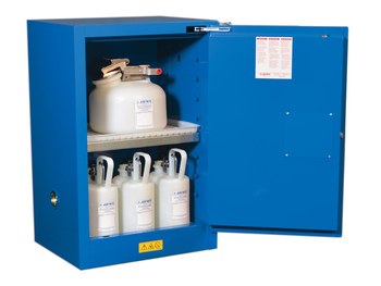 Justrite Sure-Grip EX Hazardous Material Storage Cabinet Compac 8612281, 12 gal, Royal Blue - 16489