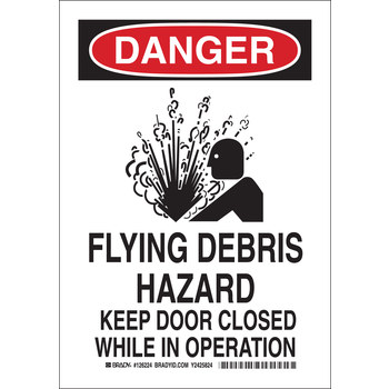 Picture of Brady B-401 Polystyrene Rectangle White English Hazardous Material Sign part number 126223 (Main product image)