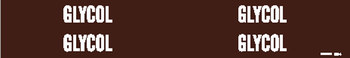 Picture of Brady White on Brown Vinyl 8779-4 Self-Adhesive Pipe Marker (Main product image)