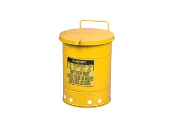 Picture of Justrite Yellow Steel Leak-Proof 10 gal Safety Can (Main product image)