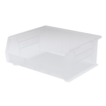 Picture of Akro-Mils 30250SCLAR Akrobin 75 lb Clear Industrial Grade Polymer Hanging / Stacking Storage Bin (Main product image)