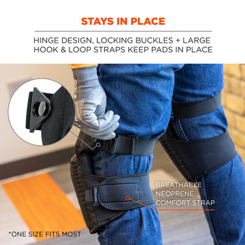 Ergodyne ProFlex Comfort Hinged Knee Pad 450 18450 - Black