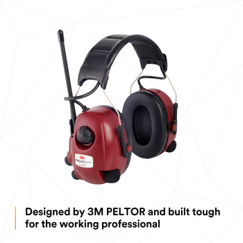 3M Peltor Alert M2RX7A2-01 Red & Black One-Way Radio Headset - 26 dB NRR - 318640-05542