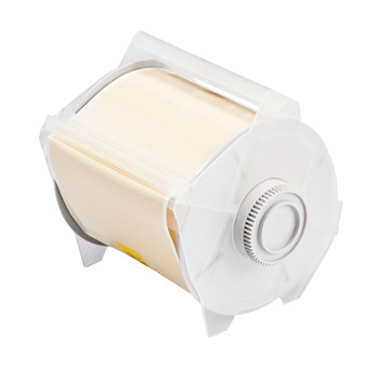Picture of Brady Tan Indoor / Outdoor Polyester Thermal Transfer 76602 Continuous Thermal Transfer Printer Label Roll (Main product image)
