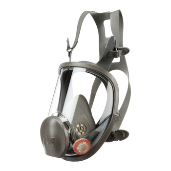 3M 6000 Series 6900 Gray Large Silicone/Thermoplastic Elastomer Full Mask Facepiece Respirator - 051138-54159