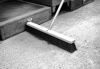 Weiler Green Works 423 Push Broom Head - 24 in - Recycled Plastic - Grey - 42355