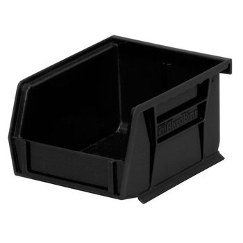 Picture of Akro-Mils 30210 Akrobin 10 lb Black Industrial Grade Polymer Hanging / Stacking Storage Bin (Main product image)
