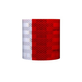 3M Diamond Grade 983-326 ES Red / White Reflective Conspicuity Tape - 2 in Width x 150 ft Length - 0.014 to 0.018 in Thick - 30864