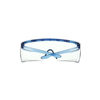 3M SecureFit 3700 Series OTG Safety Glasses SF3701SGAF-BLU - Scotchgard AF/AS Clear Lens, Blue Temples