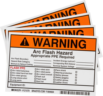 Picture of Brady Vinyl 122975 Arc Flash Label (Main product image)