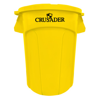 Picture of Quantum Storage CTC-44YL Crusader Round 44 gal Yellow Polyethylene Heavy-Duty Utility Container (Main product image)