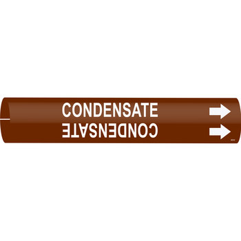 Picture of Brady Bradysnap-On White on Brown Plastic 4313-C Snap-On Pipe Marker (Main product image)