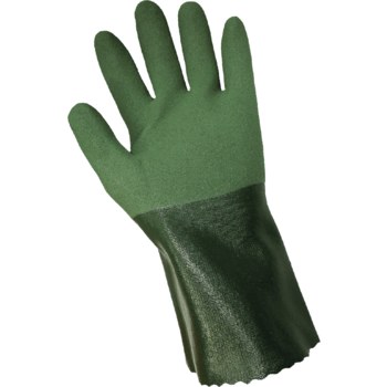 Global Glove FrogWear 282 Green Small Nitrile Work Gloves - Rough Finish - 282-7(S)