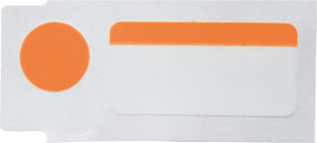 Brady B33-181-494-OR Thermal Transfer Printable Labels - 1 in x 0.5 in - Polyester - Orange / White - B-494 - 60959