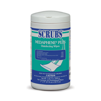 Scrubs Medaphene Plus Cleaning Wipe - Pop-up Bucket - 9 in Overall Length - 7 in Width - 96365