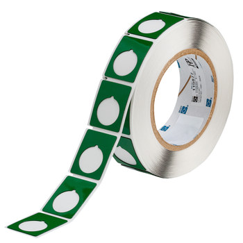 Picture of Brady Green Polyester Thermal Transfer THTEP167-593-.25GN Die-Cut Thermal Transfer Printer Label Roll (Main product image)