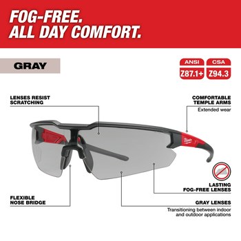 Milwaukee Safety Glasses 48-73-2107 - Black - 60186