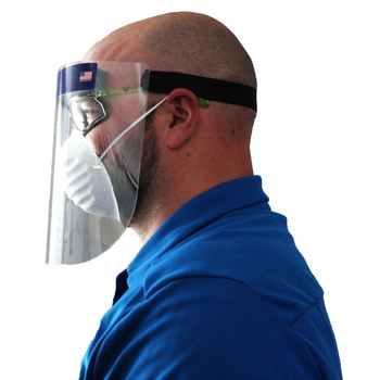 Saunders Clear Polyester Anti-Fog Face Shield - HUGHESSHIELD-ANTI-FOG