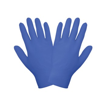 Global Glove Royal Blue Large Powder Free Disposable Gloves - Industrial Grade - 9.5 in Length - Textured Fingers Finish - 2.5 mil Thick - 725PF-LG