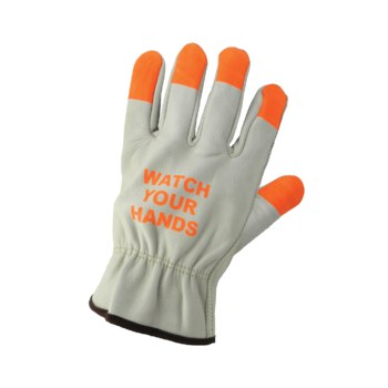 Global Glove 3200WH Brown Large Grain Cowhide Leather Driver's Gloves - Keystone Thumb - 3200WH/LG