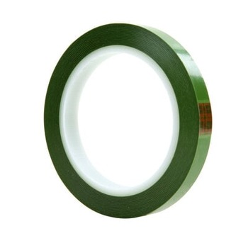 3M Green Polyester Masking Tape - 1/2 in Width x 72 yd Length