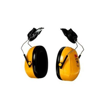 3M Peltor Optime H9P3E Yellow Hard Hat Mounted Foam Protective Earmuffs - 23 dB NRR - 093045-08093