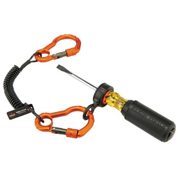 Ergodyne Squids 3166 Black / Orange Lanyard - 12 in Length - 720476-19162