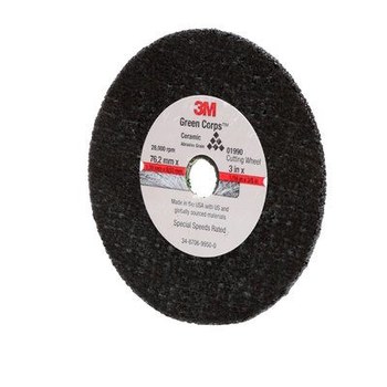 3M Green Corps Cutoff Wheel 01990 - 3 in - Ceramic