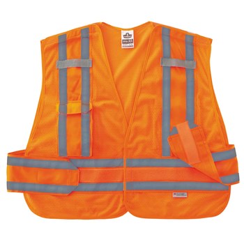 Ergodyne Glowear High-Visibility Vest 8244PSV 21360 - Size Medium/Large - High-Visibility Orange