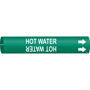 Picture of Brady Bradysnap-On White on Green Plastic 4335-A Snap-On Pipe Marker (Main product image)