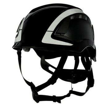 3M SecureFit Safety Helmet X5012VX-ANSI Black-Vented-Reflective