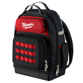 Milwaukee Red/Black Ballistic Material Backpack - 9.44 in Length - 18 in Wide - 48-22-8201