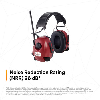 3M Peltor Alert M2RX7A2-01 Red & Black One-Way Radio Headset - 26 dB NRR - 318640-05542