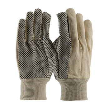 Picture of PIP 91-910PD Black/Tan Cotton Canvas Full Fingered General Purpose Gloves (Main product image)