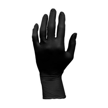 Picture of Adenna ProWorks GL-L107 Black Small Latex Powder Free Disposable Gloves (Main product image)