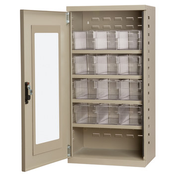 Picture of Akro-Mils ACQV4P62 Akrodrawers 350 lb Putty Powder Coated, Textured Steel 18 ga Non-Stackable Secure Mini-Cabinet (Main product image)