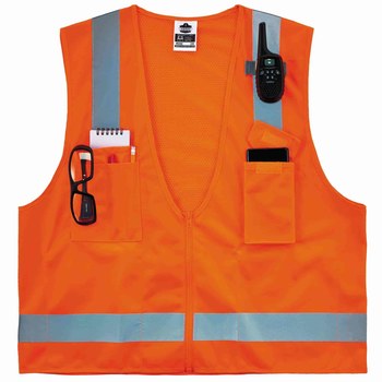 Ergodyne Glowear High-Visibility Vest 8249Z 24015 - Size Large/XL - High-Visibility Orange