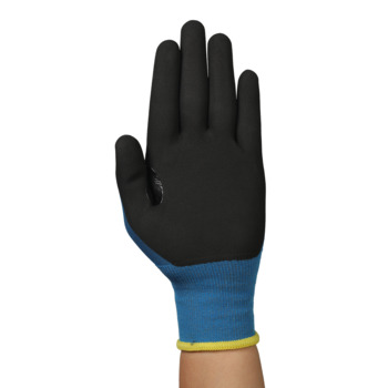 Ansell Hyflex INTERCEPT 11-524 Black 9 Cut Resistant Glove - Light Duty Grade - ANSI/ISEA Level A4 Cut Resistance - Nitrile Foam Palm Coating - 185 mm - 270 mm Length - Smooth Finish - 11524090