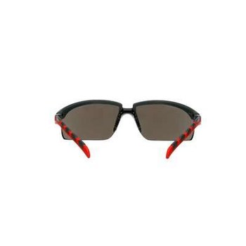 3M Solus 2000 Series Safety Glasses S2002SGAF-RED - Scotchgard Anti-Fog Gray Lens - Gray/Red Ratcheting Temples