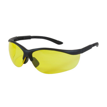 Picture of Bouton Optical Hi-Voltage AC 250-21-0000 Yellow Black Universal Polycarbonate Standard Safety Glasses (Main product image)