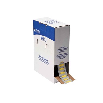 Picture of Brady PermaSleeve Yellow Polyolefin Thermal Transfer BM-187-1-342-YL Heat Shrink Wire & Cable Labels (Main product image)