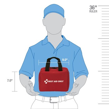 First Aid Only First Aid Kit - 7 in Width - 9 in Length - 5 in Height - Fabric Case Construction - 092265-90599