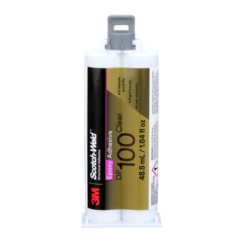 3M Scotch-Weld DP100 Clear Epoxy Adhesive - Base & Accelerator, 48.5 mL Dual Cartridge