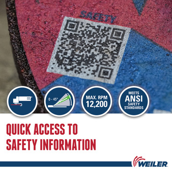 Weiler Tiger 2.0 Grinding Wheel 57122 - 5 in - Aluminum Oxide - 24 - R