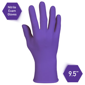 Kimtech Purple XL Disposable Gloves - Medical Exam Grade - 9 in Length - Rough Finish - 6 mil Thick - 55084