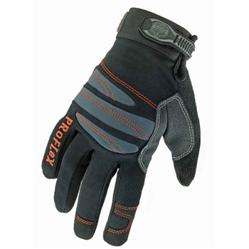 Ergodyne Proflex 845 Black Large Neoprene/PVC/Spandex/Terry Cloth Work Gloves - Rough Finish - 16094