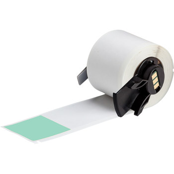 Picture of Brady Clear / Green Self-Extinguishing, Self-Laminating Vinyl Thermal Transfer PTL-34-427-GR Die-Cut Thermal Transfer Printer Label Roll (Main product image)