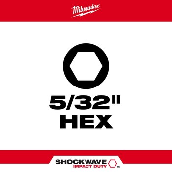 Milwaukee SHOCKWAVE Impact Duty Hex Insert Bit 48-32-4706 - Alloy Steel - 1 in Length - 34407